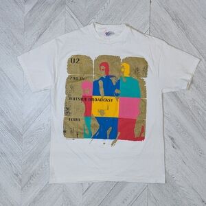 Vintage 1992 U2 Concert Tee Zoo Tour Outside BroadcastTag Size Large
